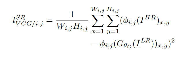 content loss equation